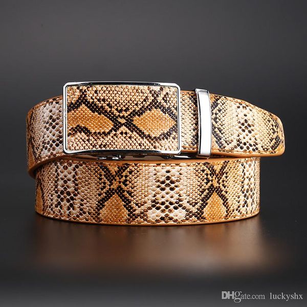 new genuine leather snake belt for men automatic buckle strap new ceinture mens belts luxury designer high quality, Black;brown
new genuine leather snake belt for men automatic buckle strap new ceinture mens belts luxury designer high quality, Black;brown