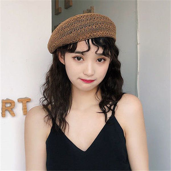 foux beret straw women summer mesh breathable hat knitted korean style french barrette ladies female adjustable rope 2020 new, Blue;gray
foux beret straw women summer mesh breathable hat knitted korean style french barrette ladies female adjustable rope 2020 new, Blue;gray