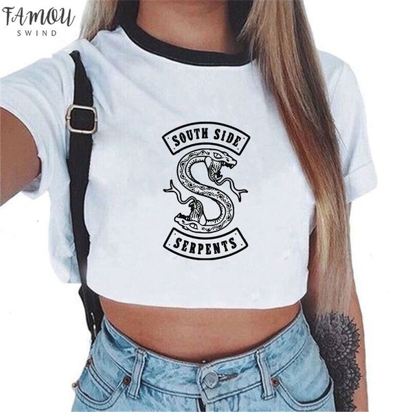 women fashion riverdale south side serpents printed crop white shirts short sleeve shirt cropped snake print tshirt tees
women fashion riverdale south side serpents printed crop white shirts short sleeve shirt cropped snake print tshirt tees