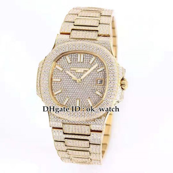 18k gold fully paved with diamonds cal.8215 automatic mens watch 5719/10g-010 diamond strap/ dial sapphire gents watches, Slivery;brown
18k gold fully paved with diamonds cal.8215 automatic mens watch 5719/10g-010 diamond strap/ dial sapphire gents watches, Slivery;brown