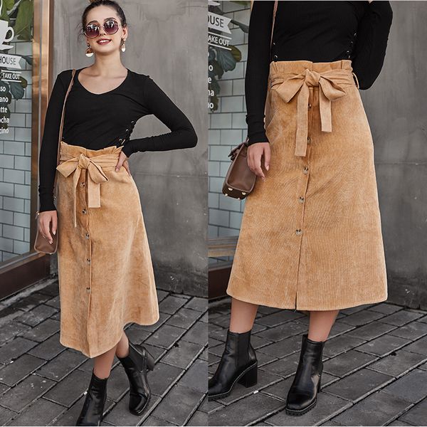 real sautumn and winter new women's skirts corduroy button skirt boutique women clothing faldas largas mujer spodnica, Black
real sautumn and winter new women's skirts corduroy button skirt boutique women clothing faldas largas mujer spodnica, Black