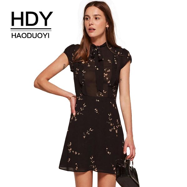 hdy haoduoyi 2019 fashion summer women vintage a-line print short sleeve mini elegant dress empire o-neck party black vestidos, Black;gray
hdy haoduoyi 2019 fashion summer women vintage a-line print short sleeve mini elegant dress empire o-neck party black vestidos, Black;gray