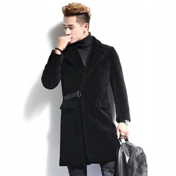2020 new winter mens lapel collar coats real fur long coat male slim fit long sleeve outerwear plus size l-4xl, Black
2020 new winter mens lapel collar coats real fur long coat male slim fit long sleeve outerwear plus size l-4xl, Black