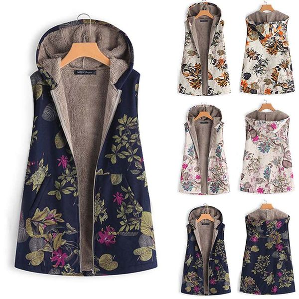 vintage women's sleeveless jackets 2019 zanzea casual print coats fur lining outwear winter floral hooded jackets plus size 5xl, Black;brown
vintage women's sleeveless jackets 2019 zanzea casual print coats fur lining outwear winter floral hooded jackets plus size 5xl, Black;brown