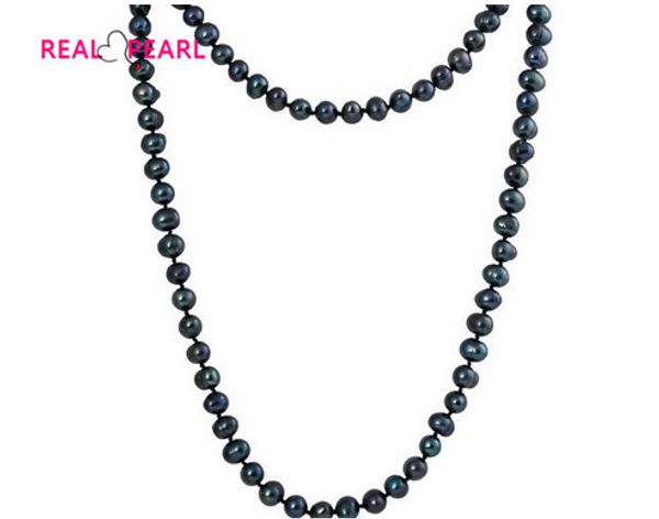 black color real freshwater pearl necklace long pearl jewelry for charm lady female gift sale, Silver
black color real freshwater pearl necklace long pearl jewelry for charm lady female gift sale, Silver
