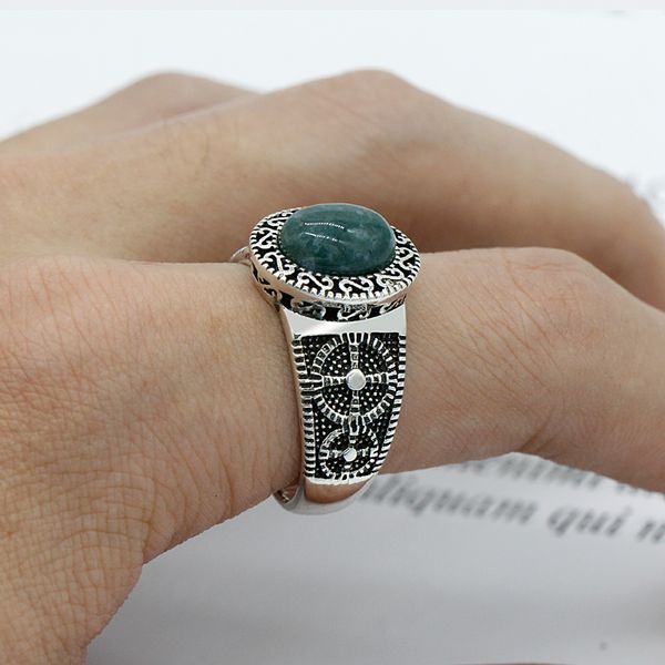 925 sterling silver ring setting oval green natural stone timeless vintage retro style finger ring for women men jewelry, Golden;silver 
925 sterling silver ring setting oval green natural stone timeless vintage retro style finger ring for women men jewelry, Golden;silver