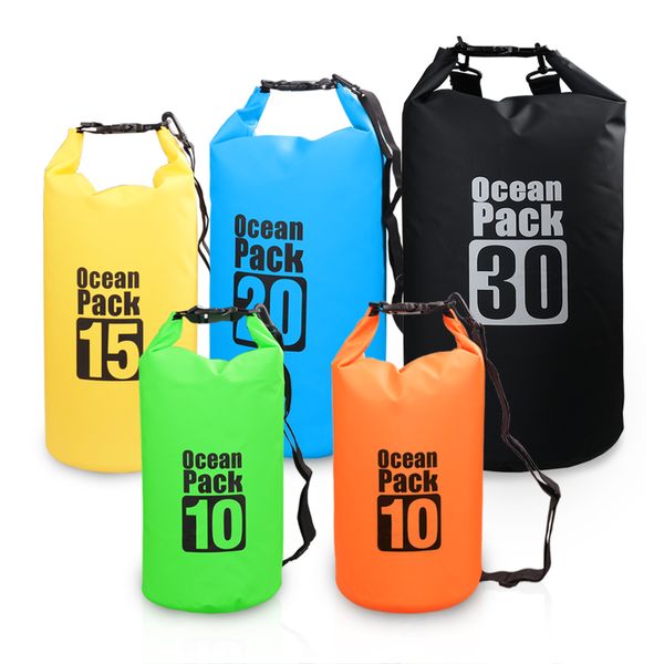 

10l/15l/20l/30l outdoor waterproof dry backpack water floating bag roll sack for kayaking rafting boating river trekking