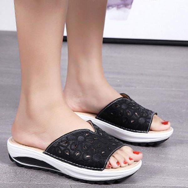hollow out platform wedges slipper for woman classics platform slipper women plus size shoes new arrival women's summer footwear, Black
hollow out platform wedges slipper for woman classics platform slipper women plus size shoes new arrival women's summer footwear, Black