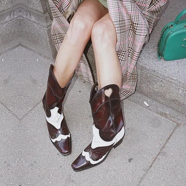 2019 winter boots first layer cowhide short tube low heel thick heel square toe fashion western knight boots cowboy shoes women, Black
2019 winter boots first layer cowhide short tube low heel thick heel square toe fashion western knight boots cowboy shoes women, Black