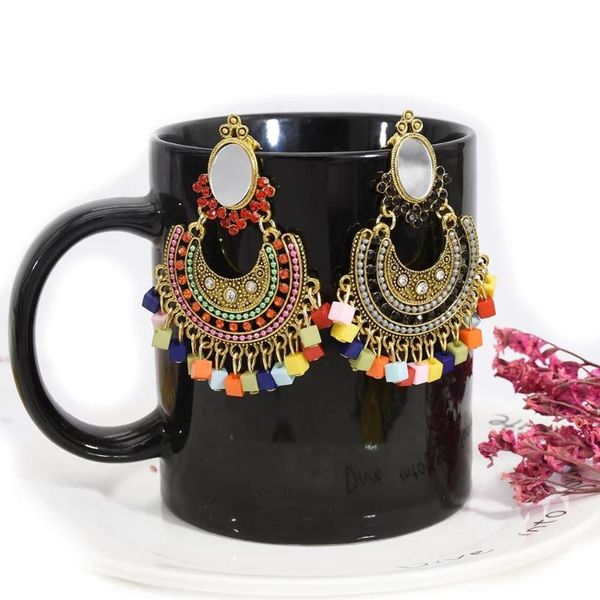 bohemia style mirror rhinestone colorful acrylic beads tassel drop dangle earrings lady jewelry gifts, Silver
bohemia style mirror rhinestone colorful acrylic beads tassel drop dangle earrings lady jewelry gifts, Silver