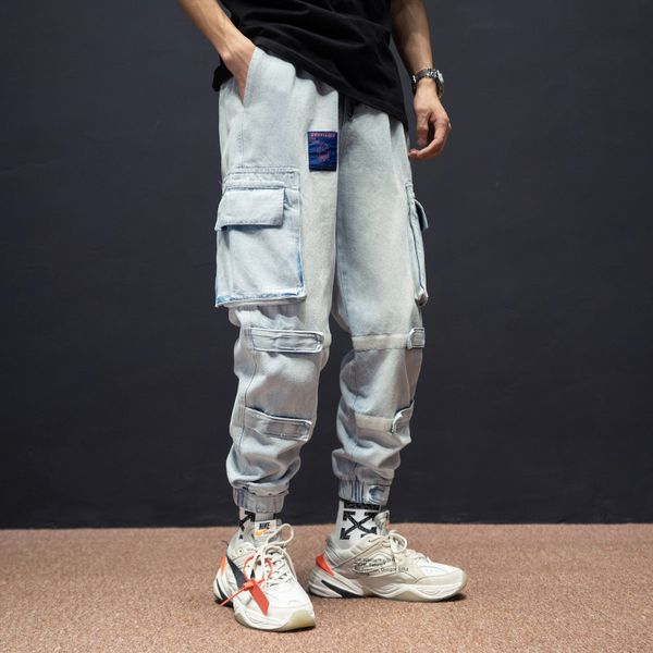 japanese vintage fashion men jeans light blue loose fit multi pockets denim cargo pants streetwear hip hop jeans men harem pants
japanese vintage fashion men jeans light blue loose fit multi pockets denim cargo pants streetwear hip hop jeans men harem pants