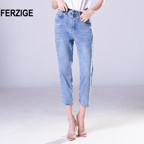 ferzige high waist jeans women cotton mom jeans cropped pants loose fit light blue double bottons boyfriend for women
ferzige high waist jeans women cotton mom jeans cropped pants loose fit light blue double bottons boyfriend for women