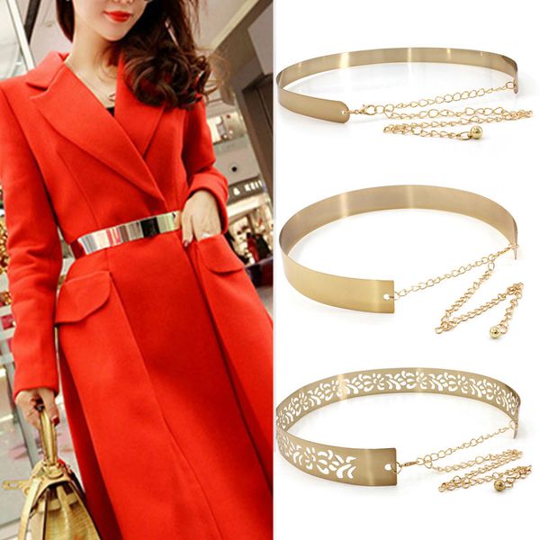 fashion women adjustable metal waist belt bling gold silver color plate vintage lady simple chains belts mirror waistband 2020, Black;brown
fashion women adjustable metal waist belt bling gold silver color plate vintage lady simple chains belts mirror waistband 2020, Black;brown