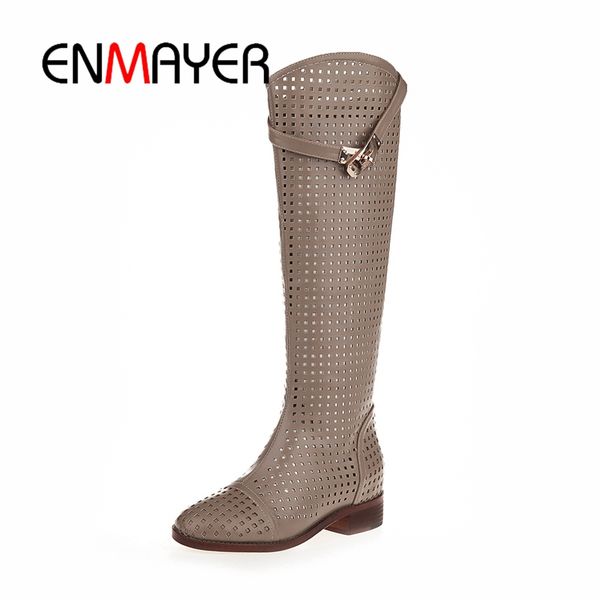 enmayer new fashion round toe women knee high boots thick heels cutout boots summer cool women's shoes size 40 cr353, Black
enmayer new fashion round toe women knee high boots thick heels cutout boots summer cool women's shoes size 40 cr353, Black