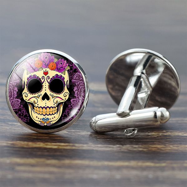 skull cufflinks for men silver suit shirt man cufflinks set sugar skull jewelry glass cabochon cuff links fashion gifts, Silver;golden
skull cufflinks for men silver suit shirt man cufflinks set sugar skull jewelry glass cabochon cuff links fashion gifts, Silver;golden