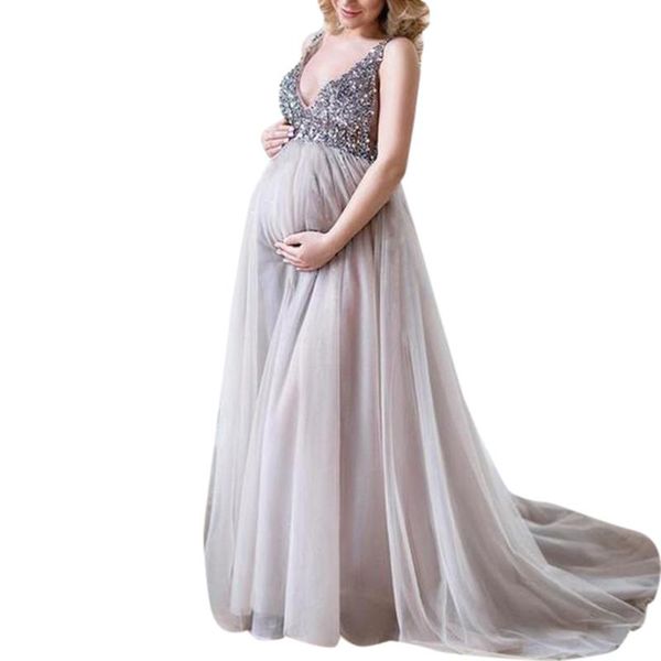 lonsant maternity dresses women sling v neck sequin long maxi prom gown dress pregnant mother elegant clothes drop ship new, White
lonsant maternity dresses women sling v neck sequin long maxi prom gown dress pregnant mother elegant clothes drop ship new, White