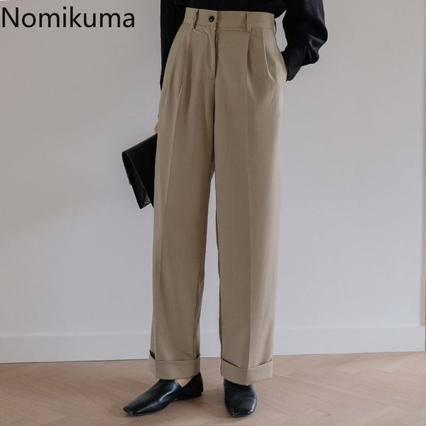 nomikuma элегантный высокая талия прямые свободные брюки костюм сплошной цвет повседневные брюки корейская мода панталоны дамы 3a079, Black;white
nomikuma элегантный высокая талия прямые свободные брюки костюм сплошной цвет повседневные брюки корейская мода панталоны дамы 3a079, Black;white