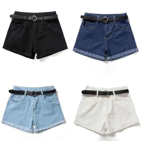 high-waist denim shorts women loose wide-leg summer ladies casual shorts (no belt, White;black
high-waist denim shorts women loose wide-leg summer ladies casual shorts (no belt, White;black