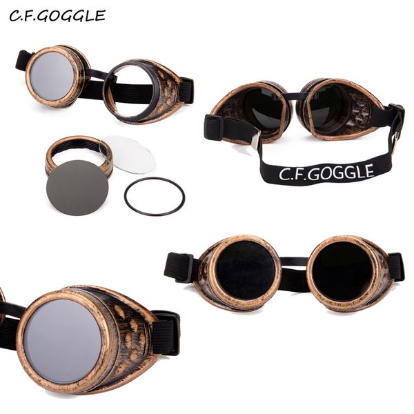 c.f.goggle 2019 new arrival steampunk gothic goggles punk welding round frame with colourful lens cosplay or halloween, White;black
c.f.goggle 2019 new arrival steampunk gothic goggles punk welding round frame with colourful lens cosplay or halloween, White;black