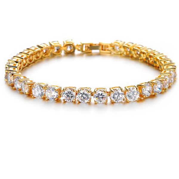 5mm 24k gold/sliver plated zirconia tennis chain hip-hop bracelet men women jewelry gift 17.5cm length, Black
5mm 24k gold/sliver plated zirconia tennis chain hip-hop bracelet men women jewelry gift 17.5cm length, Black