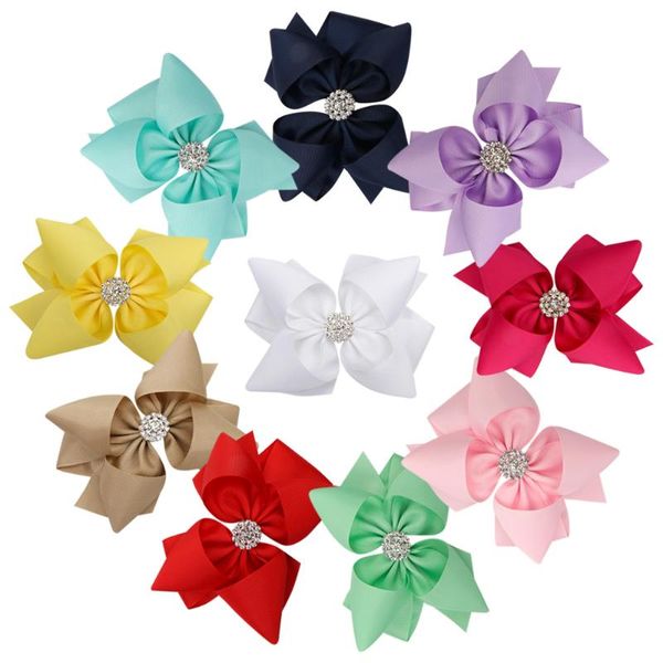hair accessories 5'' solid ribbon stacked bows for girls with rhinestone handmade bow clips princess style, Slivery;white
hair accessories 5'' solid ribbon stacked bows for girls with rhinestone handmade bow clips princess style, Slivery;white