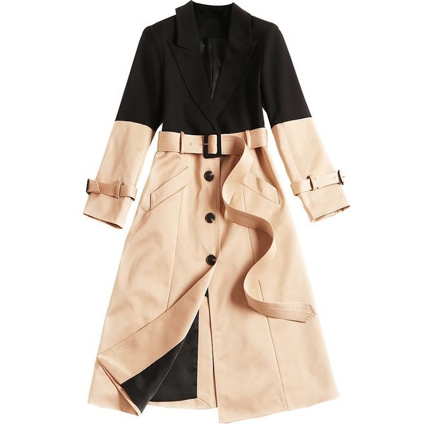 2019 new autumn winter turn-down collar long sleeve single-breasted loose hit color windbreaker women trench fashion, Tan;black
2019 new autumn winter turn-down collar long sleeve single-breasted loose hit color windbreaker women trench fashion, Tan;black