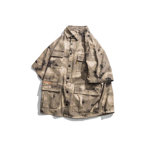 e-baihui 2021 summer european and american short-sleeved shirt punk style casual men trend handsome loose camouflage shirt x024, White;black
e-baihui 2021 summer european and american short-sleeved shirt punk style casual men trend handsome loose camouflage shirt x024, White;black