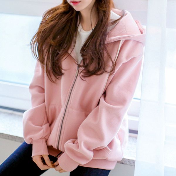 winter jacket women hooded fleece long sleeve loose casual zip pockets solid jacket casual long sleeves feminino coats outwear, Black;brown
winter jacket women hooded fleece long sleeve loose casual zip pockets solid jacket casual long sleeves feminino coats outwear, Black;brown