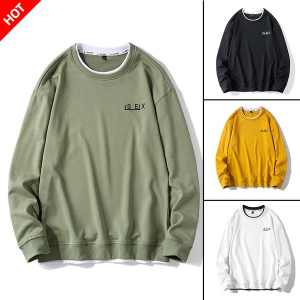 mens designer sweater long sleeve t-shirt pullover loose simple base shirt tide, Black
mens designer sweater long sleeve t-shirt pullover loose simple base shirt tide, Black