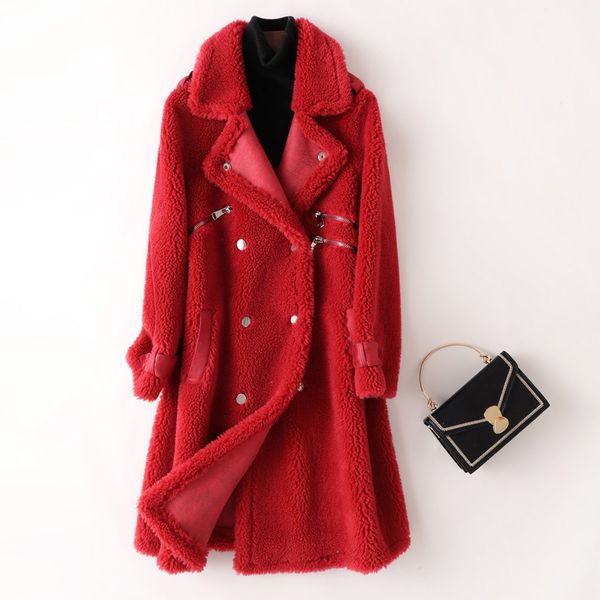 coat female wool jacket autumn winter coat women clothes 2020 korean vintage sheep shearling warm manteau femme zt4672, Black
coat female wool jacket autumn winter coat women clothes 2020 korean vintage sheep shearling warm manteau femme zt4672, Black