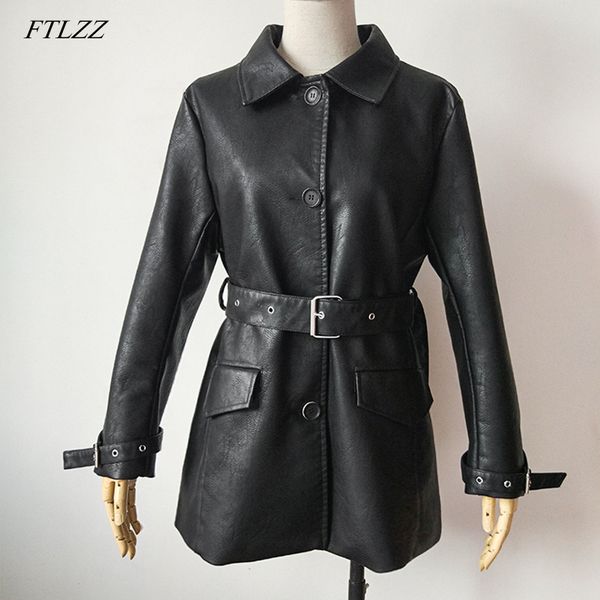 ftlzz 2019 новые женские черные искусственные кожаные длинные куртки осень-зима однобортный базовый слой с байкерской курткой blet, Black
ftlzz 2019 новые женские черные искусственные кожаные длинные куртки осень-зима однобортный базовый слой с байкерской курткой blet, Black