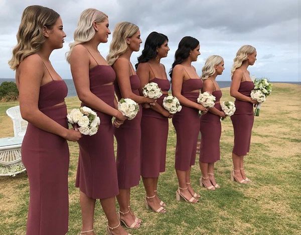 elegant sheath sleeveless spaghetti bridesmaid dresses plus size tea length robes de soirée bodycon bridal party gowns for women, White;pink
elegant sheath sleeveless spaghetti bridesmaid dresses plus size tea length robes de soirée bodycon bridal party gowns for women, White;pink