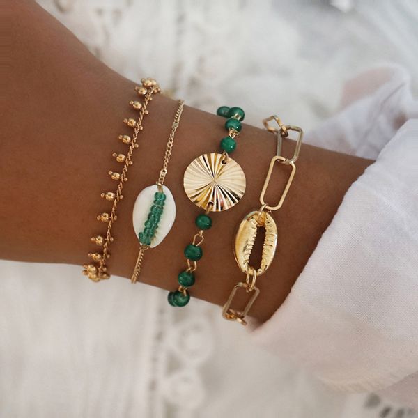 modyle 4pcs gold natural shell bracelets set pineapple charm love letter boho bracelets for women bangles bohemia wrist jewelry, Black
modyle 4pcs gold natural shell bracelets set pineapple charm love letter boho bracelets for women bangles bohemia wrist jewelry, Black