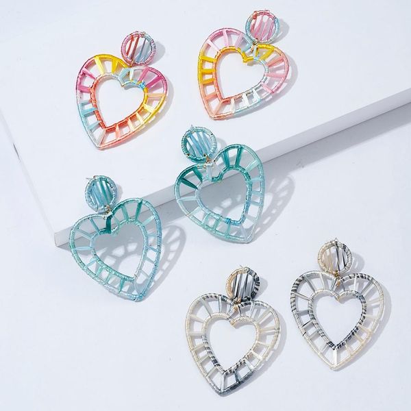 rinhoo 2019 geometric love heart colorful hand weave raffia earrings for women trendy statement lafite dangle earrings jewelry, Silver
rinhoo 2019 geometric love heart colorful hand weave raffia earrings for women trendy statement lafite dangle earrings jewelry, Silver