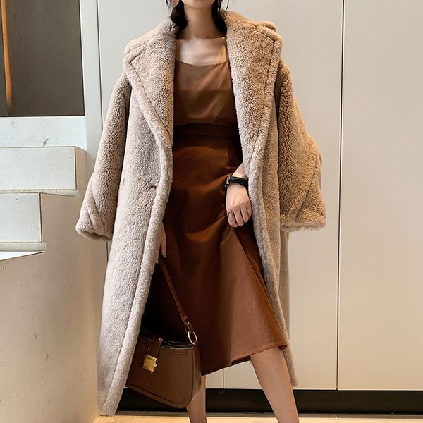 sheep shearing coat teddy bear winter women's parka real fur 100% wool thick warm clothes female long style 2019 new fashion, Black
sheep shearing coat teddy bear winter women's parka real fur 100% wool thick warm clothes female long style 2019 new fashion, Black