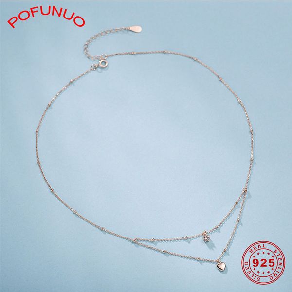pofunuo 925 серебряное ожерелье женщины fine jewelry двухслойного чокеры девушки звезды сердца ожерелье 40 + 5 см, Silver
pofunuo 925 серебряное ожерелье женщины fine jewelry двухслойного чокеры девушки звезды сердца ожерелье 40 + 5 см, Silver