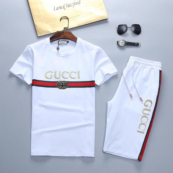 new designer jogger suits men sportsuit luxury brand tracksuits 2020 summer short sleeve sportswear mens jogging suits running t shirt pants, Gray
new designer jogger suits men sportsuit luxury brand tracksuits 2020 summer short sleeve sportswear mens jogging suits running t shirt pants, Gray