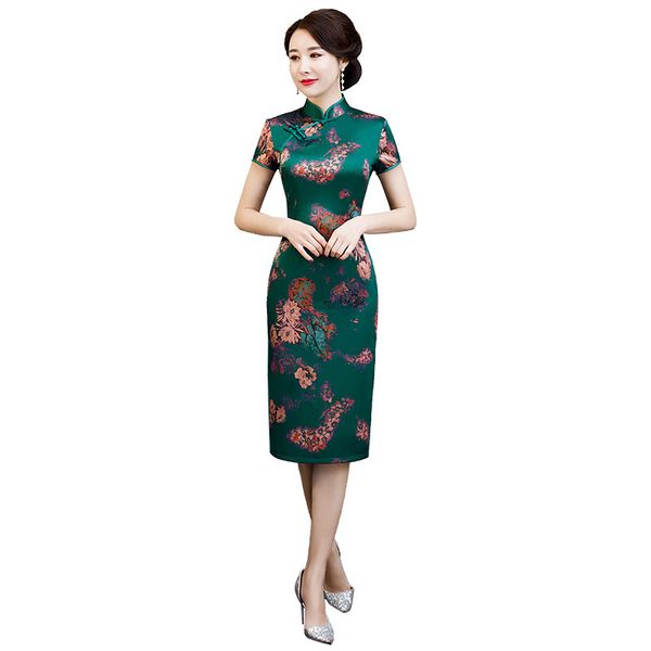 green chinese style print slim dress vintage ladies short qipao rayon classic stage show elegant female cheongsam plus size 3xl, Red
green chinese style print slim dress vintage ladies short qipao rayon classic stage show elegant female cheongsam plus size 3xl, Red