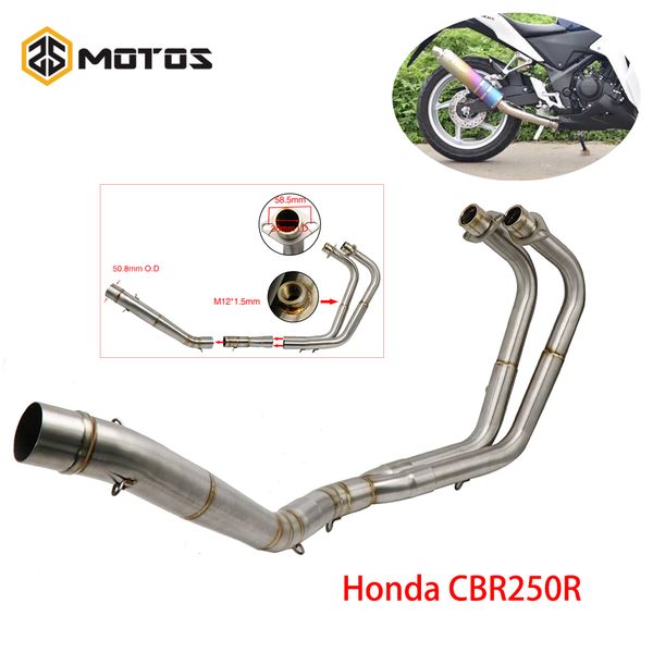 zs motos motorcycle stainless steel exhaust system mid tube link connect pipe for cbr250r 2018-2019 mid tube pipe exhaust
zs motos motorcycle stainless steel exhaust system mid tube link connect pipe for cbr250r 2018-2019 mid tube pipe exhaust