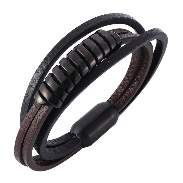 fashion jewelry black brown multilayer leather rope bracelets magnetic clasp men women trendy bangles wrist band gifts, Golden;silver
fashion jewelry black brown multilayer leather rope bracelets magnetic clasp men women trendy bangles wrist band gifts, Golden;silver