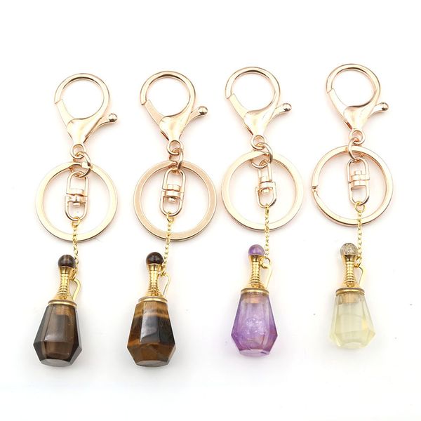 5 pcs gold plated geometric tiger eye stone perfume bottle key chain rock crystal trendy jewelr, Slivery;golden
5 pcs gold plated geometric tiger eye stone perfume bottle key chain rock crystal trendy jewelr, Slivery;golden