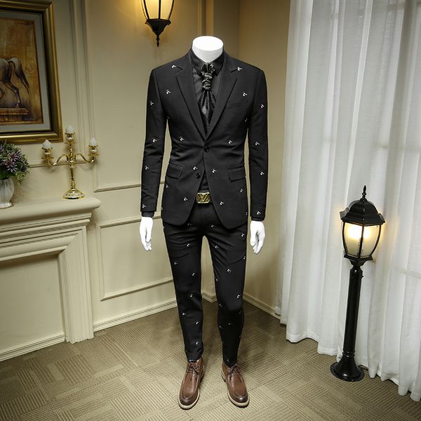 xm geeki mens black embroidered business casual dress suit jackets men's suits wedding dresses suits groom blazer 365wt52, White;black
xm geeki mens black embroidered business casual dress suit jackets men's suits wedding dresses suits groom blazer 365wt52, White;black