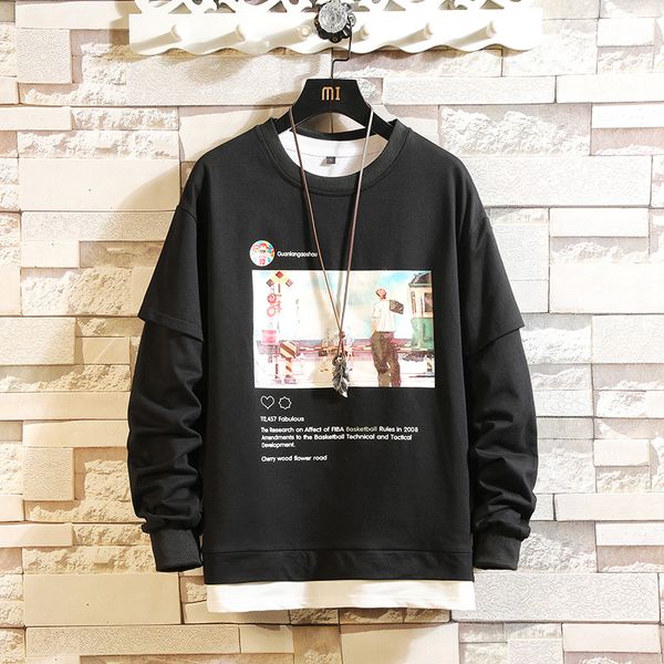 dropshipping patchwork fake two pieces cotton sweatshirt autumn 2019 men letter cartoon sweatshirt casual male pullover mens, Black
dropshipping patchwork fake two pieces cotton sweatshirt autumn 2019 men letter cartoon sweatshirt casual male pullover mens, Black