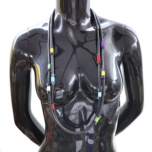 yd&ydbz colored aluminum wire pendant necklace for women handmade black rubber jewelry dress accessory fashion enthic necklaces, Silver
yd&ydbz colored aluminum wire pendant necklace for women handmade black rubber jewelry dress accessory fashion enthic necklaces, Silver