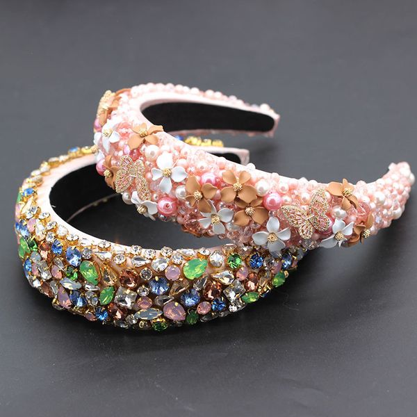 ladies fashionable hair band baroque fashion luxury temperament sponge rhinestone pearl wild headband 685, Golden;white 
ladies fashionable hair band baroque fashion luxury temperament sponge rhinestone pearl wild headband 685, Golden;white