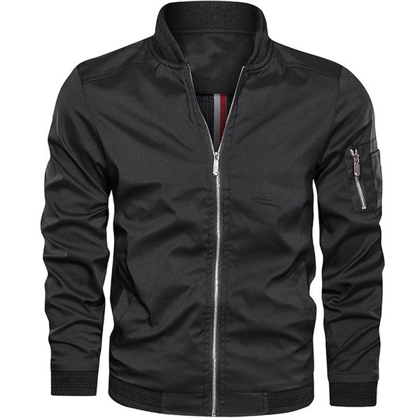 mens jackets and coats 2020 simple british style man coat fashion slim men jacket male motorcycle streetwear men's bomber jacket, Black;brown