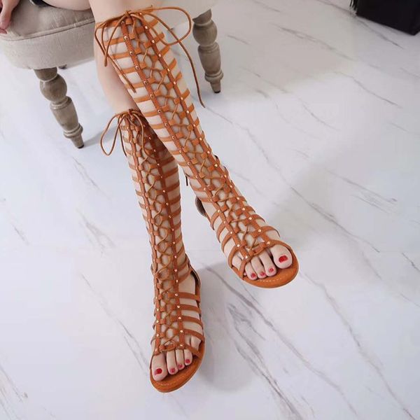 fashion women rome style gladiator boots 2018 women flat sandals casual spring autumn summer knee high boot size 34-40, Black
fashion women rome style gladiator boots 2018 women flat sandals casual spring autumn summer knee high boot size 34-40, Black