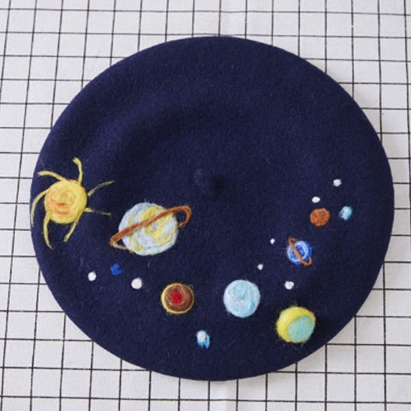 vintage starry embroidered ladies hats original hand-knitted starry wool beret wild winter painter hat birthday gift caps female, Blue;gray
vintage starry embroidered ladies hats original hand-knitted starry wool beret wild winter painter hat birthday gift caps female, Blue;gray