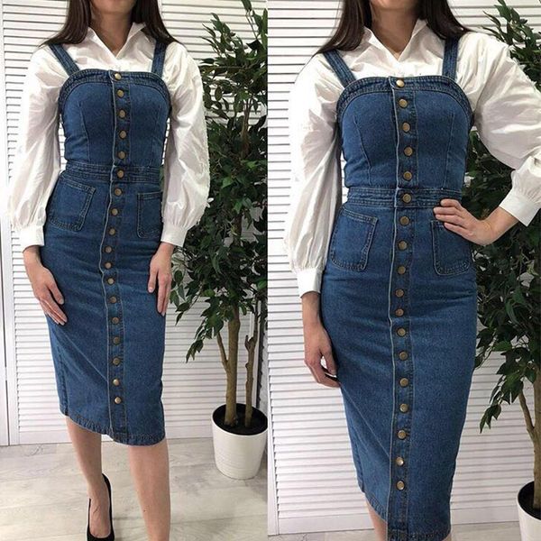 woman clothing women dress 2019 summer women denim dress sundress cotton sarafan overall dress vintage blue casual bodycon jeans, Black;gray
woman clothing women dress 2019 summer women denim dress sundress cotton sarafan overall dress vintage blue casual bodycon jeans, Black;gray
