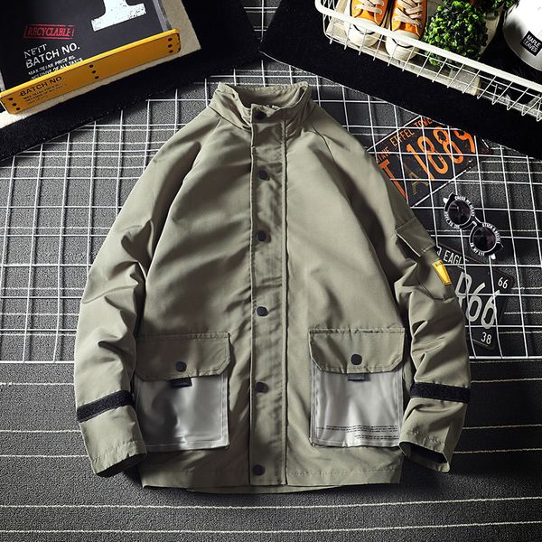 autumn new tooling jacket men fashion solid color casual big pocket jacket man streetwear wild hip hop loose bomber, Black;brown
autumn new tooling jacket men fashion solid color casual big pocket jacket man streetwear wild hip hop loose bomber, Black;brown